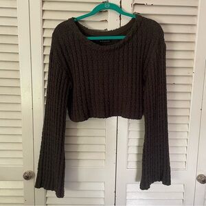 Urban Outfitters Dark Gray Cable Knit Sweater